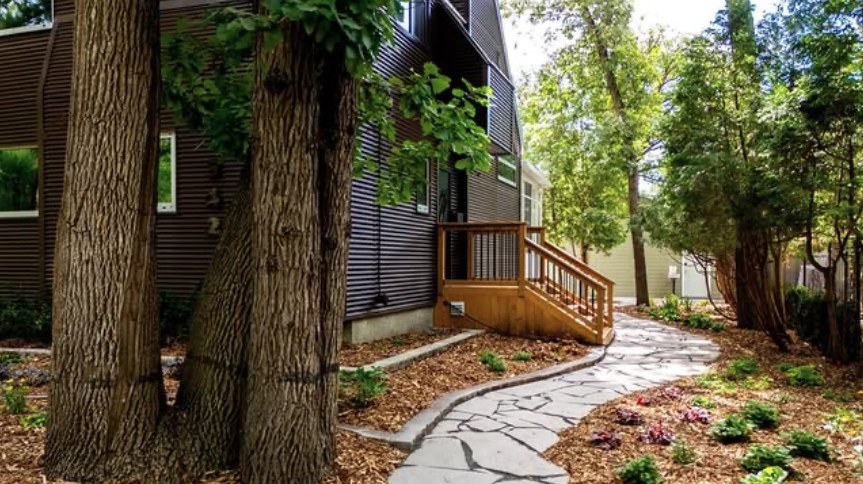 Natural flagstone pathway