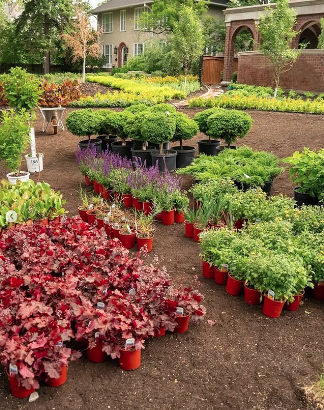 Plant sourcing at nursery