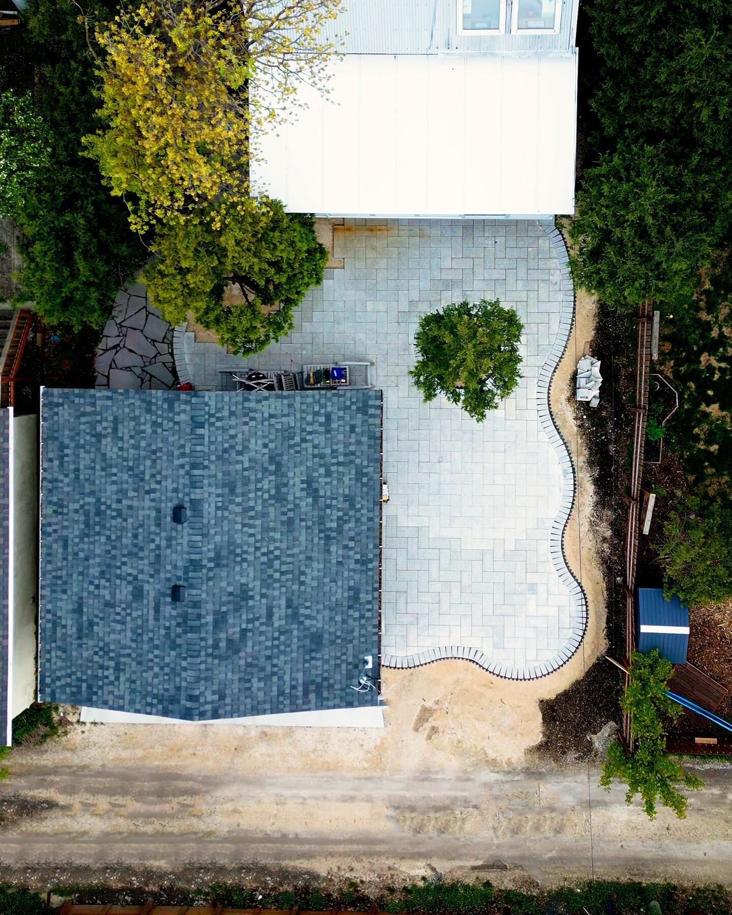 Overhead aerial of the 542 Manchester pool