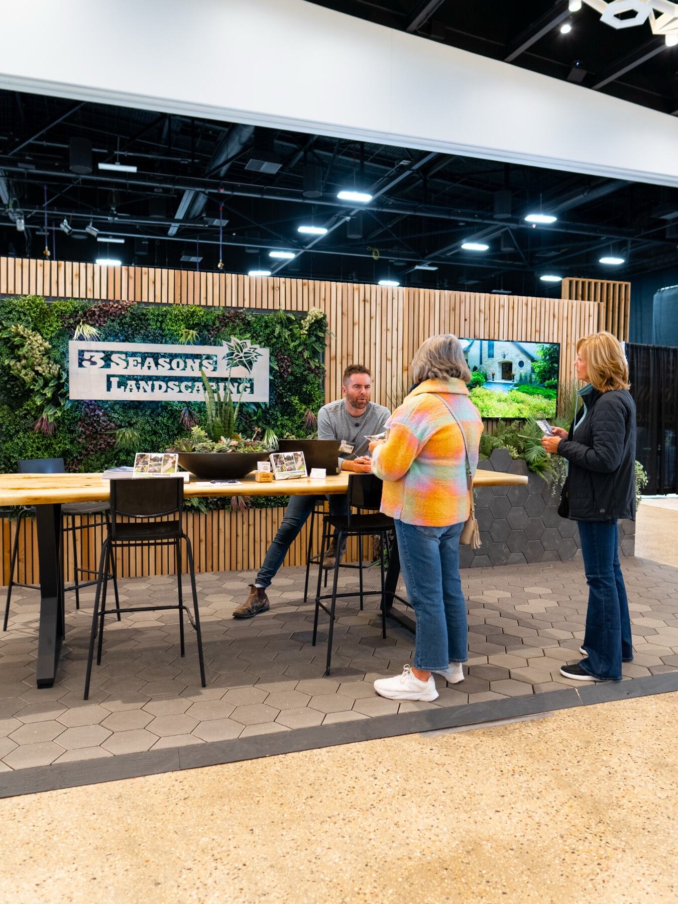 The 3 Seasons Landscaping booth at the Winnipeg Home & Garden Show